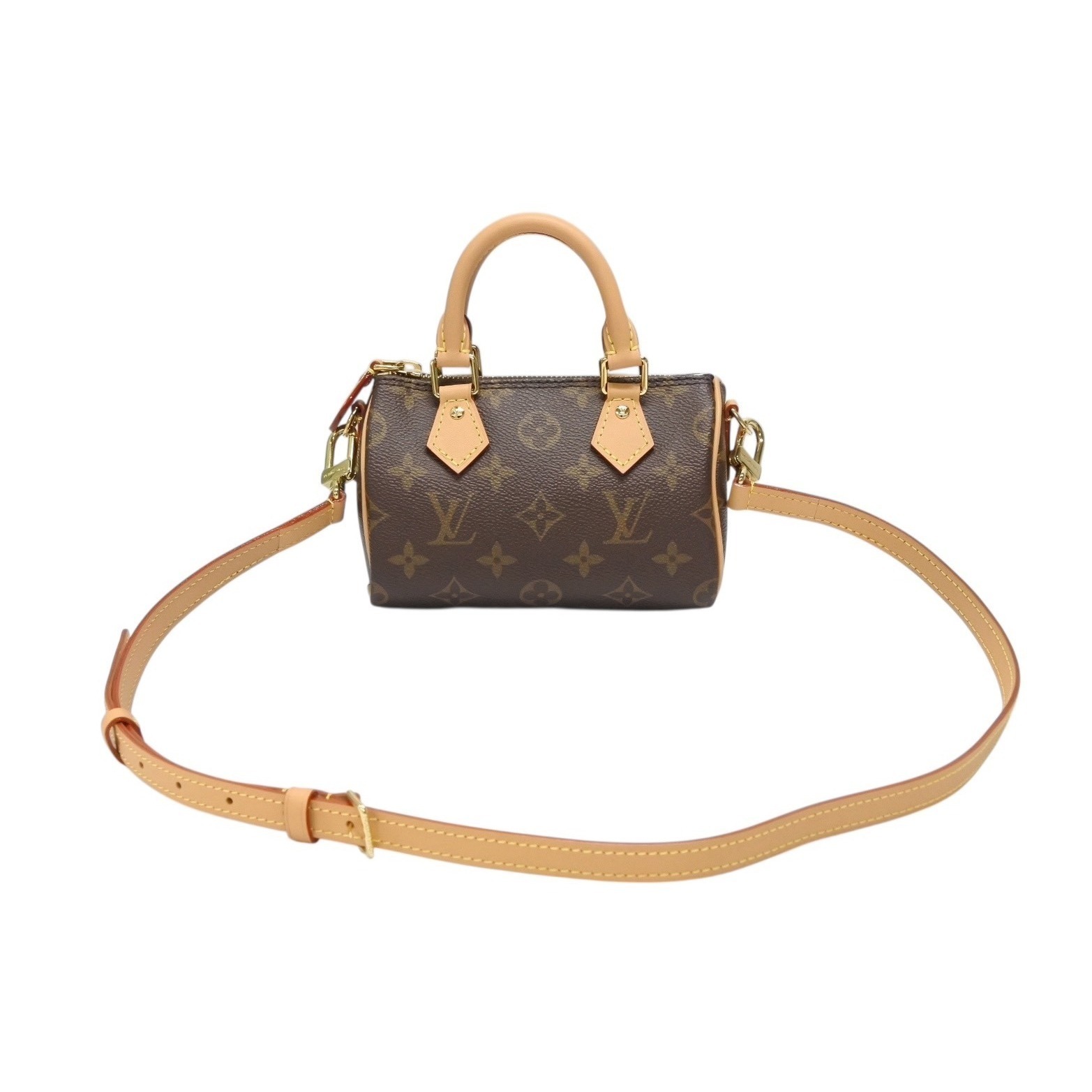 Louis Vuitton Speedy Handbag Monogram Leather Brown